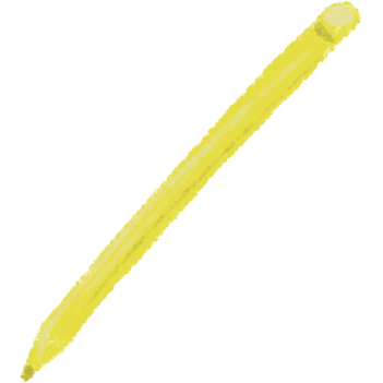 simplistic apple pencil in shades of yellow